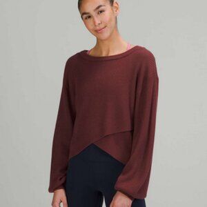 Lululemon Reversible Crossover Sweater Smoky Red Size 10